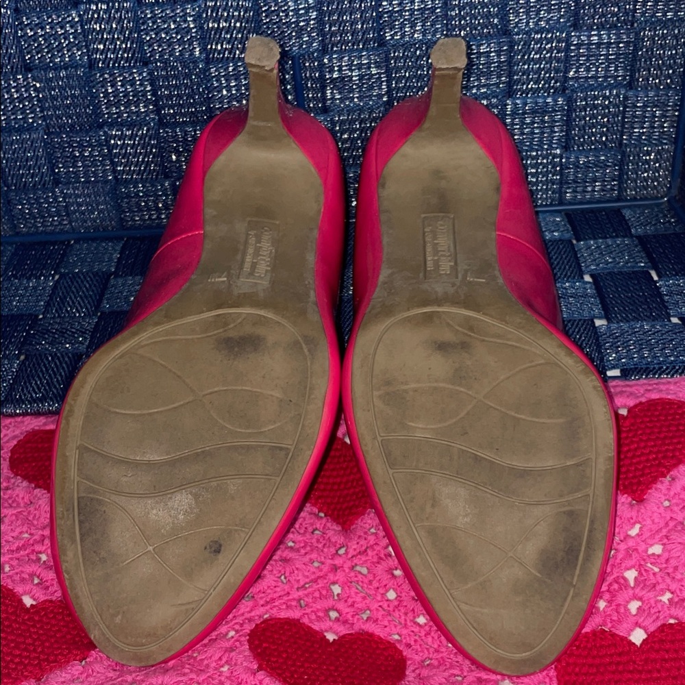 Comfort Plus by Predictions Women's Fuchsia Heels 7W - Picture 4 of 5
